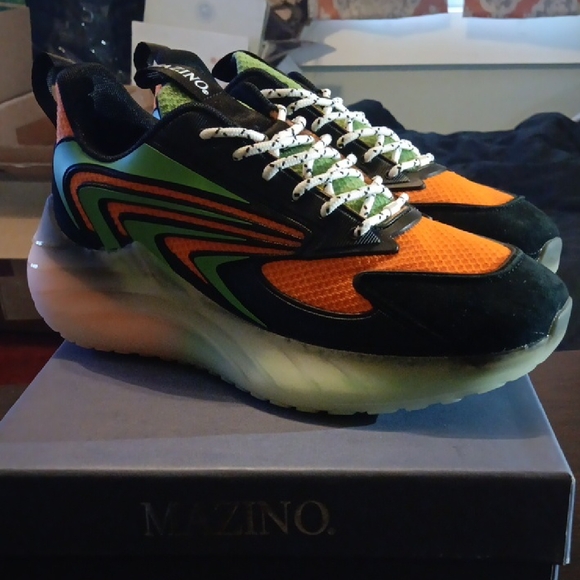 Mazino Krypton-070 Black/Orange/Green Sneakers Mens 8 Womens 9.5 DS OG ALL - Picture 2 of 9